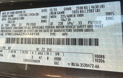 2025 Ford Escape ST-Line Select