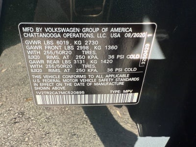 2021 Volkswagen Atlas 3.6L V6 SEL Premium