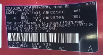 2019 Toyota Sienna SE