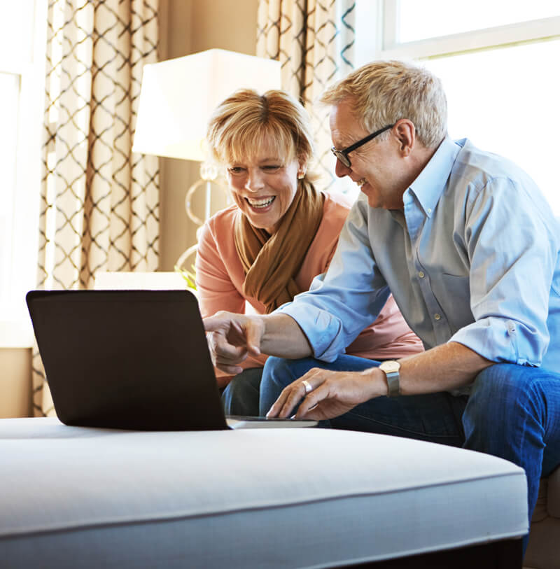 Couple shopping online