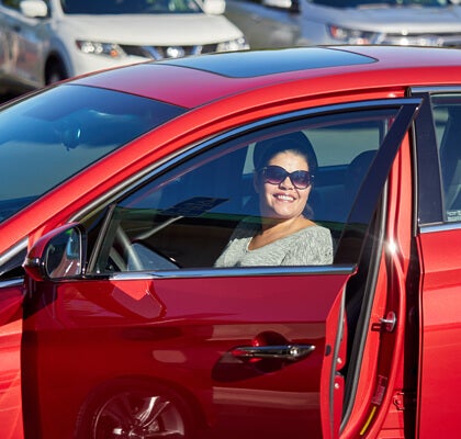 Woman in car